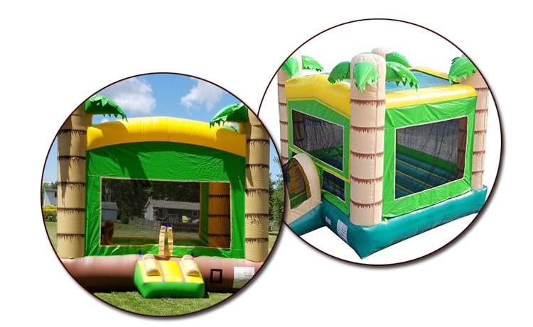 tropical inflatable bounce house