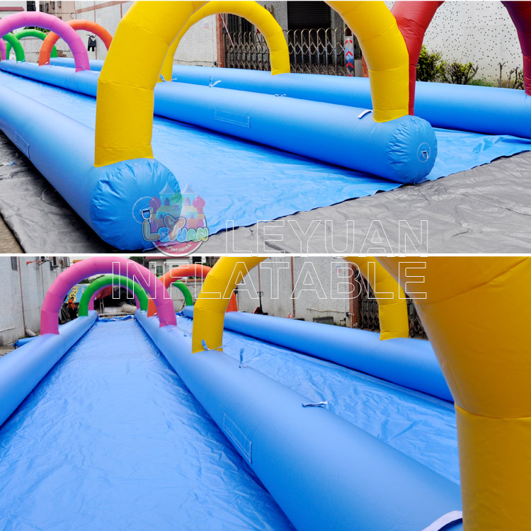 Double Lane Inflatable Wet Slide