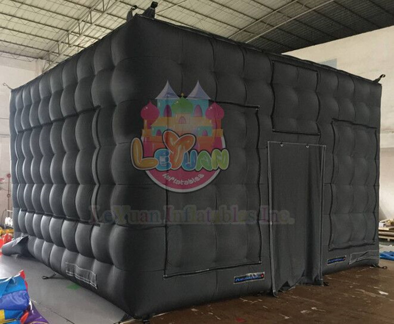 black inflatable event cube tent