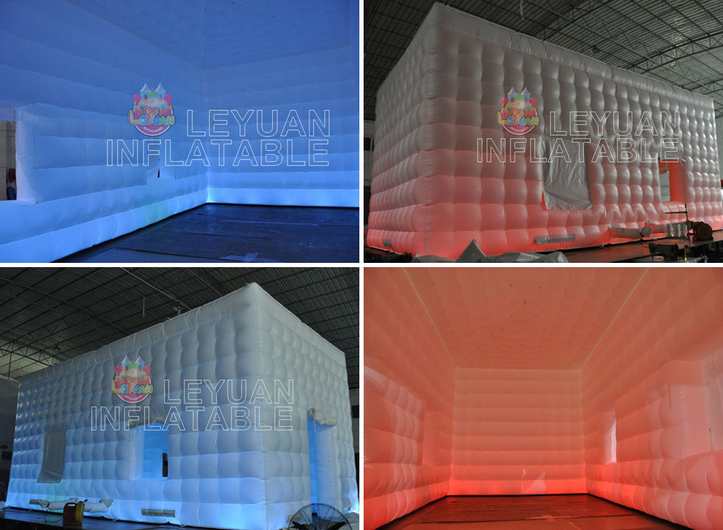 inflatable cube tent with led