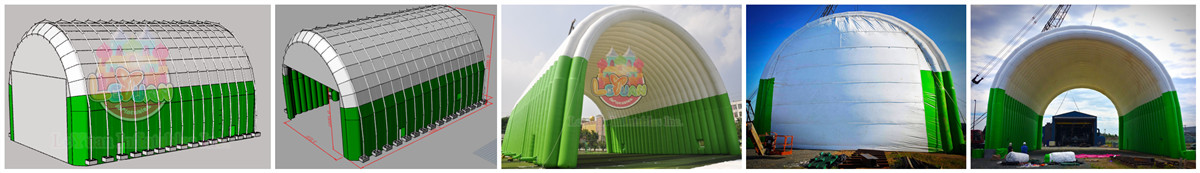 Inflatable hangars