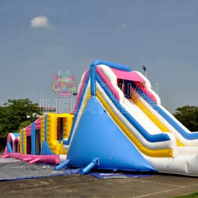Colorful Inflatable Obstacles Course Slide