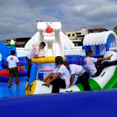 Ice World Inflatable Water Park with Pool