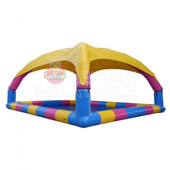 inflatable pool with tent