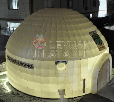 Straight Base LED Inflatable Exhibition Tent Igloo 8m