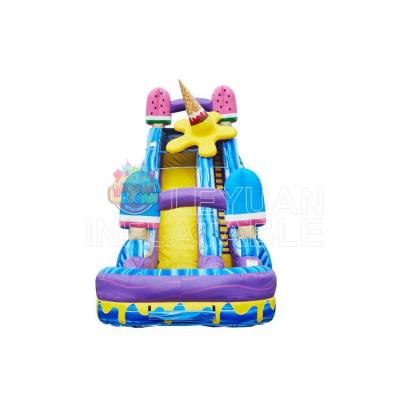 Outdoor Inflatable Ice Cream Water Slide 25ft