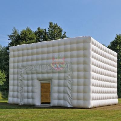 30' White Inflatable Square Cube Structure For Events