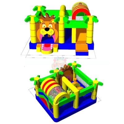 4 in 1 Combo Lion Jumping Castle With Slide