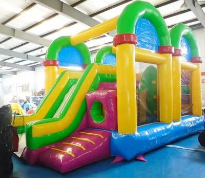 Colorful Inflatable Bounce House with Slide for Children Play