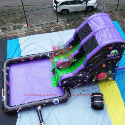 Space Galaxy Inflatable Water Slide With Deep Splash Pool For Home & Party Business Rental